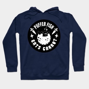 Funny Cute Puffer Fish Eating Carrot Hilarious Fishing Jokes Veganism Hoodie